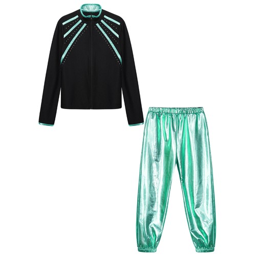 Children Girls Sets Sports Outfit 2pcs Tracksuits Rhinestones Pants Long Sleeve - Picture 20 of 38