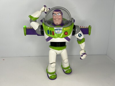 Disney Toy Story Buzz Lightyear Talking 13'' Doll Hard Plastic WORKING
