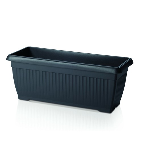 riesiger Blumenkasten Balkonkasten Blumentopf Kunststoff 60x24 cm grau anthrazit - Bild 4 von 7