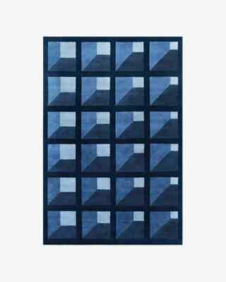 New Hand-Tufted Rug Nz Wool Blue Area Rug Living Room office room rug