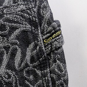 SUPREME 22AW Script Jacquard Double Knee Denim Painter Pant BLACK