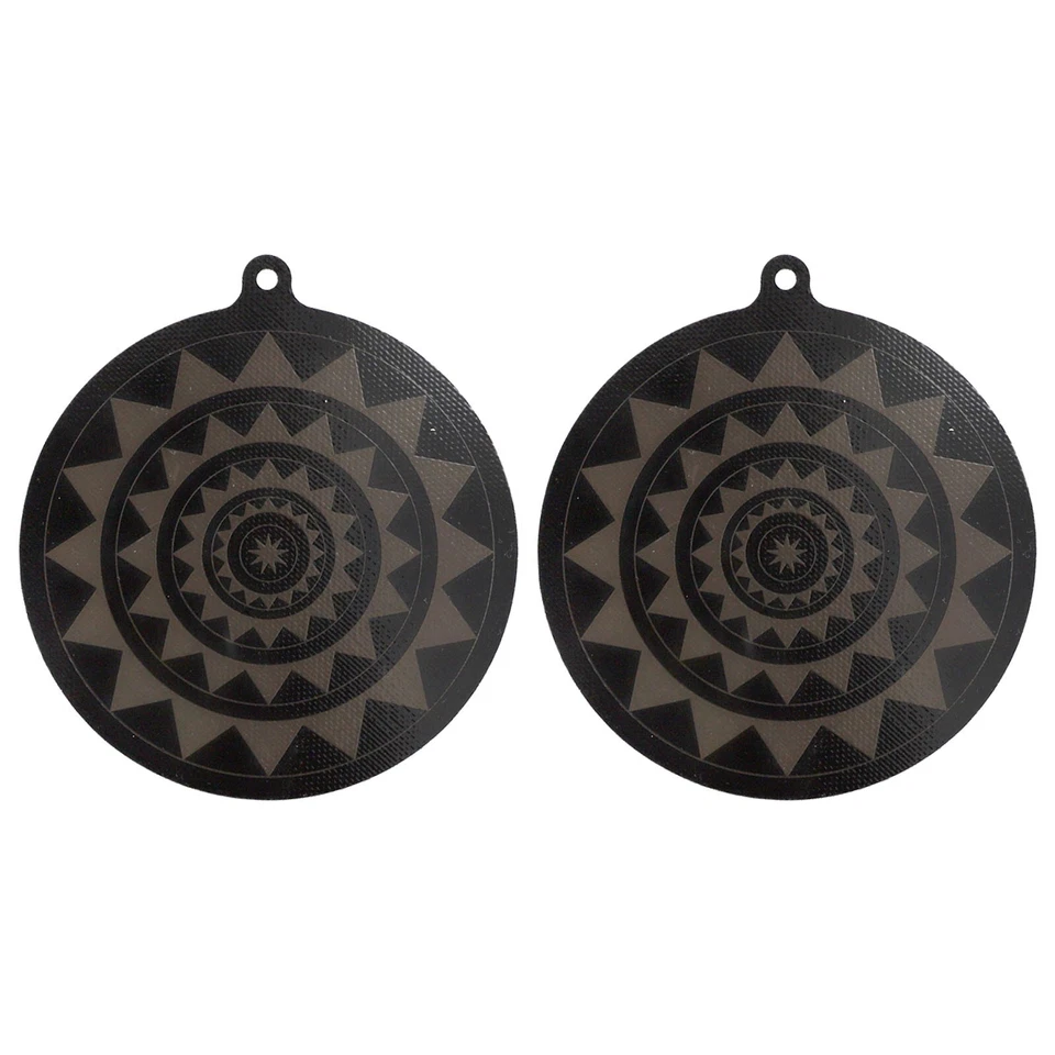 F��r Induktion Herd Matte Set 24cm Thermochrome Silikonbez��ge in Farbe Schwarz - Bild 4 von 4