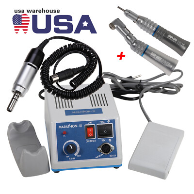 Dental marathon electric micromotor polisher 35Krpm contra straight handpiece DL