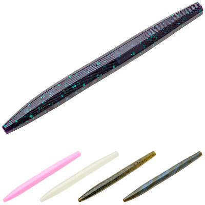 Strike King Ocho Gummiwurm 10cm Gummiköder Barsch Schwarzbarsch Gummi Köder