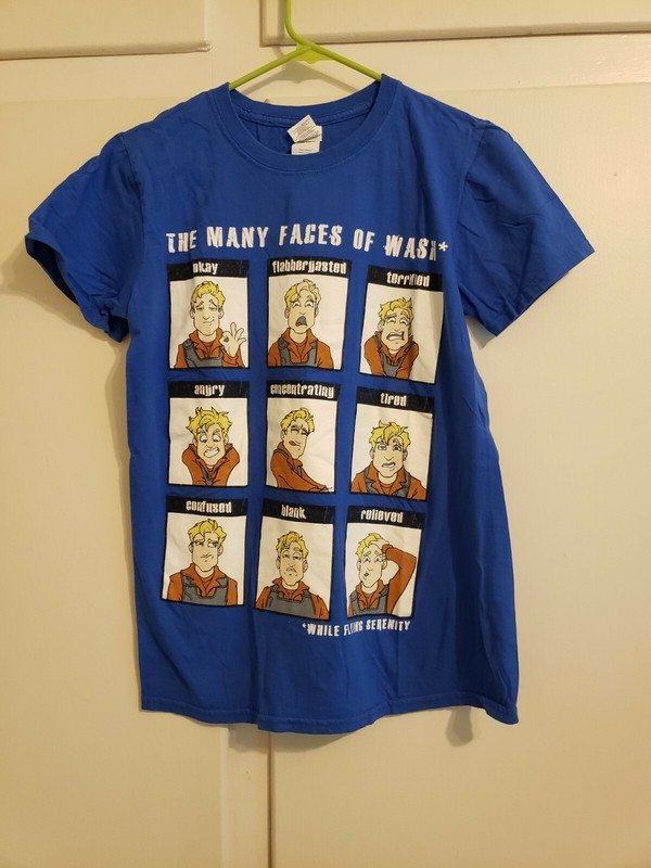 Loot Crate Firefly Cargo Crate Exclusive Faces of Wash Shirt Sz Small Alan Tudyk