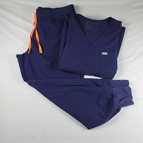 Figs Scrub Set Navy Women's XL Catarina Top Zamora Joggers