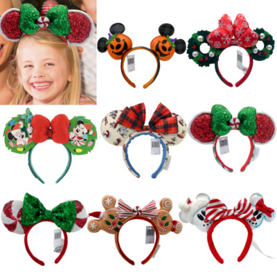 Disney Parks Weihnachten Lebkuchen Schneemann Lollipop Minnie Maus Ohr Stirnband