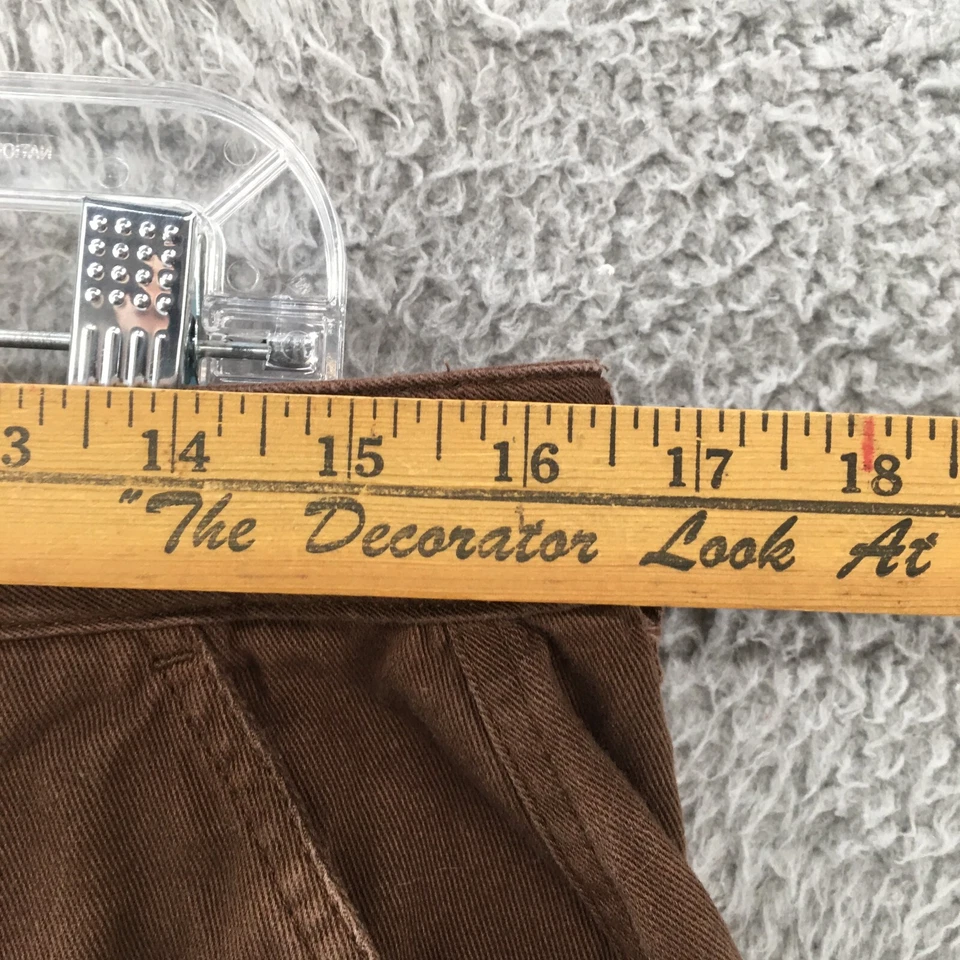 Pantalones Cortos Hombre Boohoman Cortados Para Hombre 30 (Real 33) Marrón Algodón Tiro Medio Cremallera Mosca Foto 4 de 4