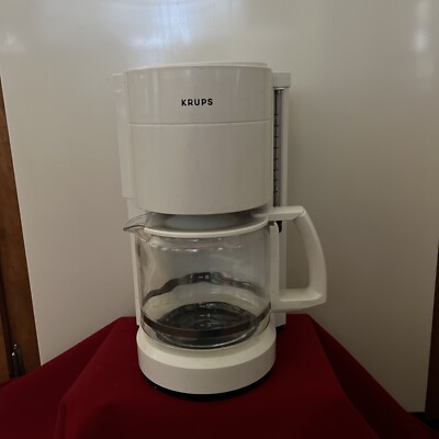  Get Holiday Ready Vintage Krups 321A White 10 Cups Coffee Maker - Works