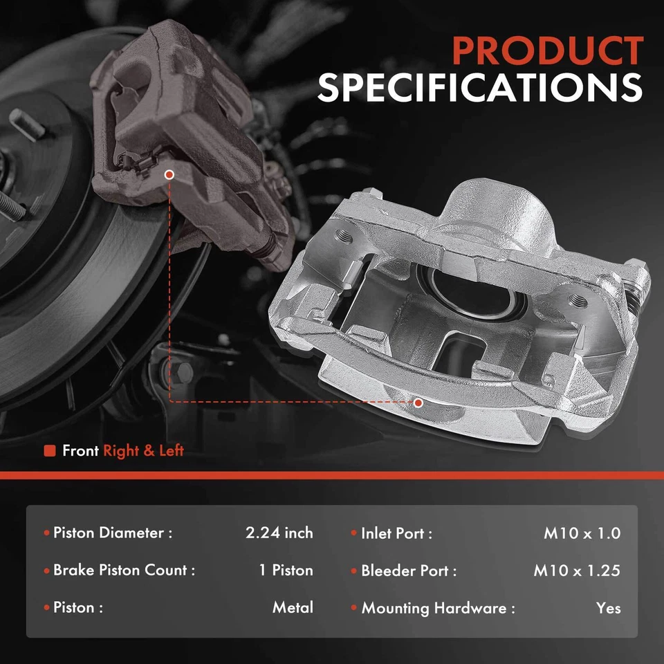 Pinza de freno delantera 2 piezas para Honda Accord 91-97 CR-V 97-01 Odyssey 95-98 Foto 2 de 4