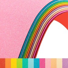 12 Pack Glitter Foam Sheets Craft Sparkles Foam Paper for Art Projects