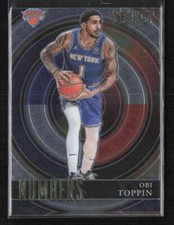 2020-21 Panini Select #7 Obi Toppin Numbers RC Knicks