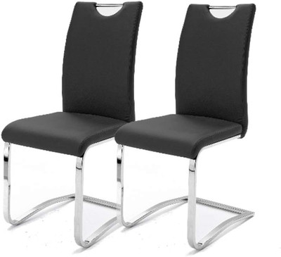 Robas Lund, Stuhl, Esszimmerstuhl, Schwingstuhl Köln, 2Er Set, Schwarz, 57 X 43 
