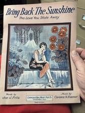 E 1924 Chicago Small Press Sheet Music  Sunshine  by Clarence Kraemer