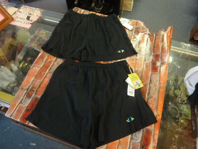 2 lot Oragen organic recycled apparel performance S black lined shorts NWT