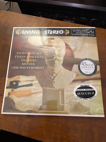 REINER HEIFETZ, TCHAIKOVSKY VIOLIN CONCERTO, 200 Gram CLASSIC, 3x45RPM vinyl LPs