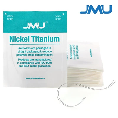 JMU 20PCS Orthodontic NiTi Archwire Reverse Curve Form Round/Rectangular Full Size