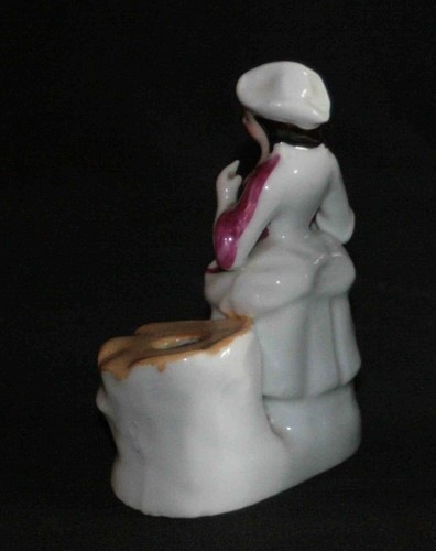 ancien encrier en porcelaine de vieux Paris courtisane paysanne XIX ème - Picture 3 of 5
