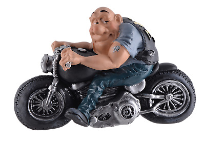 Funny Job Figur Motorradfahrer Lustige Figur Biker Motorrad Dekostatue