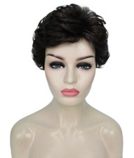 Carole - Wavy Kanekalon Synthetic Fiber Full Wig, 1.75 - 4 in, Off Black