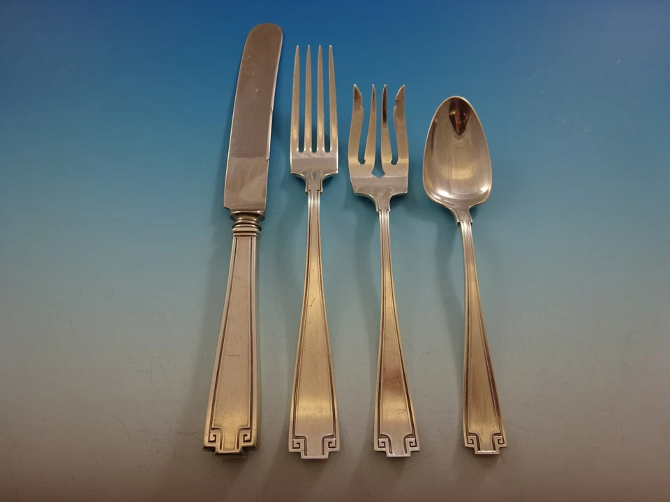 Juego de cubiertos de plata de ley Etruscan by Gorham 12 servicio 66 piezas Foto 3 de 4