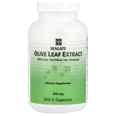 Seagate Olive Leaf Extract 450 mg 250 Veggie Caps Chemical-Free
