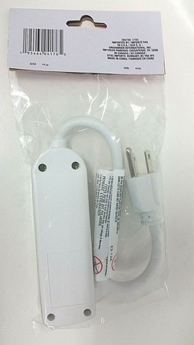 (LOT 2) Christmas House Electric Plug 3 Outlet Power Bar Extension Cord 11" Long - Bild 8 von 10