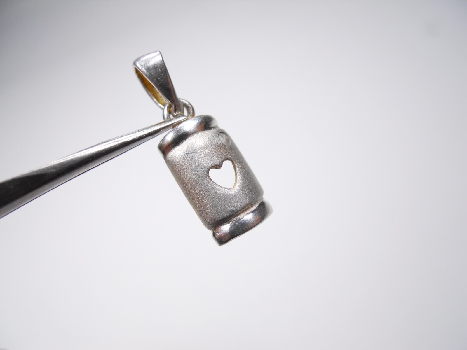 VINTAGE RECTANGULAR OPEN HEART CLEAR STONE STERLI… - image 11