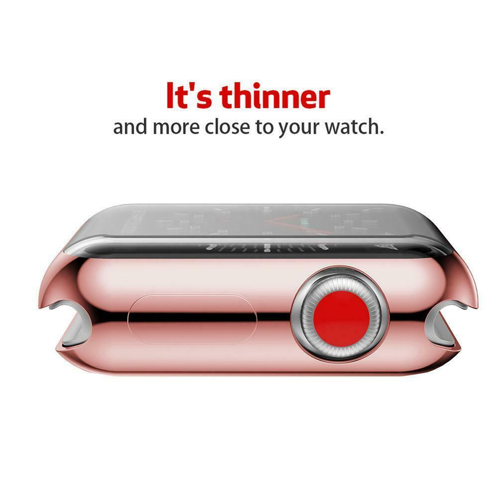 Apple Watch iWatch Series 3 4 Screen Protective Case Slim Shell Frame