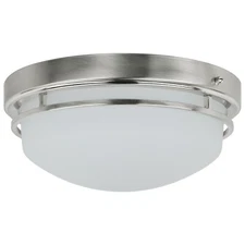 LED Dome Ceiling Light 20W 60W 1400LM Brushed Nickel 50K Hour Life Span, 40K 13"