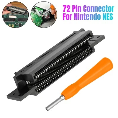 EEEKITONLINE 72 Pin Connector Replacement Cartridge Slot Screwdriver for Nintendo NES Console