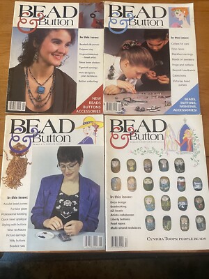 Bead & Button LOT of 4 1994 Issues 1 2 4 & 6 Back Issue Craft Magazines