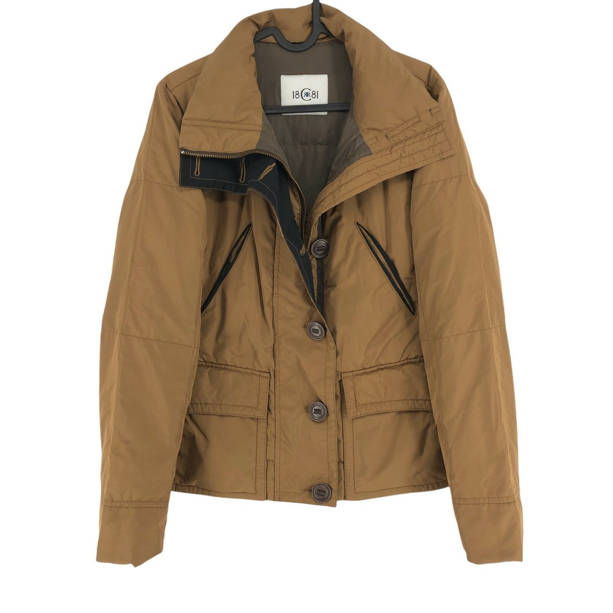 CERRUTI 1881 Brown Down Quilted Coat Jacket Size 42 | eBay