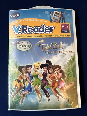 New Sealed Vtech V Reader Tinkerbell and the Great Fairy Rescue Year 5-7