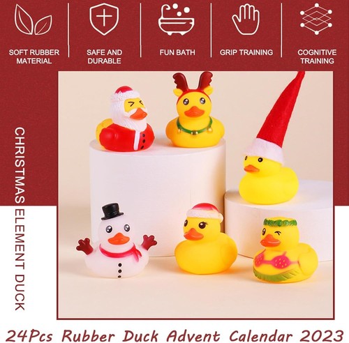Rubber Duck Advent Calendar Christmas Countdown For Kids 24 Days Ducks Toy Gift - Picture 5 of 7