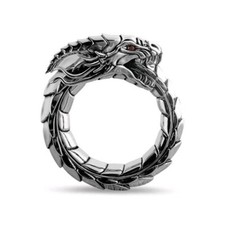 Anillo de serpiente de dragón Ouroboros de mitología nórdica anillo vikingo anillo de moda