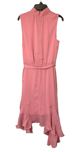 CeCe New Womens $139 Chiffon 2Pc Belted Shift Ruffle Midi Dress 4 Small Pink NWT - Picture 14 of 23