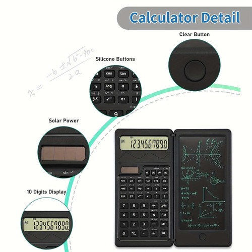 Scientific Calculators10-Digit LCD Display Foldable Calculator With Handwriting - Picture 2 of 10