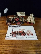 3D Puzzle ROKR Steam Engine Fully Assembled and Functional. 