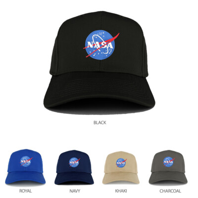 XXL Oversize Small NASA Insignia Logo Iron On Patch Solid Baseball Cap ...