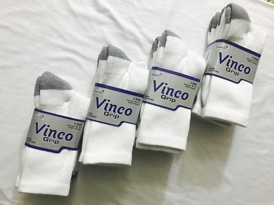 12 Pairs Women Ladies Crew Socks White 2 Tones Sports Athletic Cotton Size 9-11
