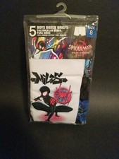 SpiderMan boys 5 pack boxer briefs size 8 New