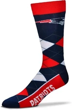 New England Patriots Argyle Line Up Team Dress Socks