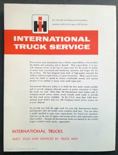 Libro récord de costo de camión International Harvester - sin usar - canadiense - 1966 - Imagen 6 de 6
