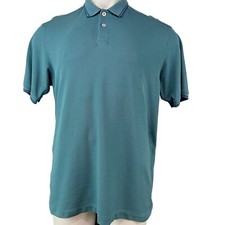 Tommy Bahama Polo Shirt Men  s Large Blue Teal Supima Cotton 746 
