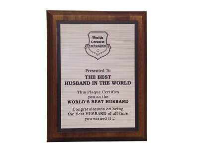 LEMONSODA World's Greatest Plaque (Best Husband in The World) - Silver