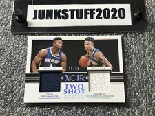 2019-20 Noir /99 Zion Williamson Nickeil Alexander-Walker Two Shot Jersey Rookie