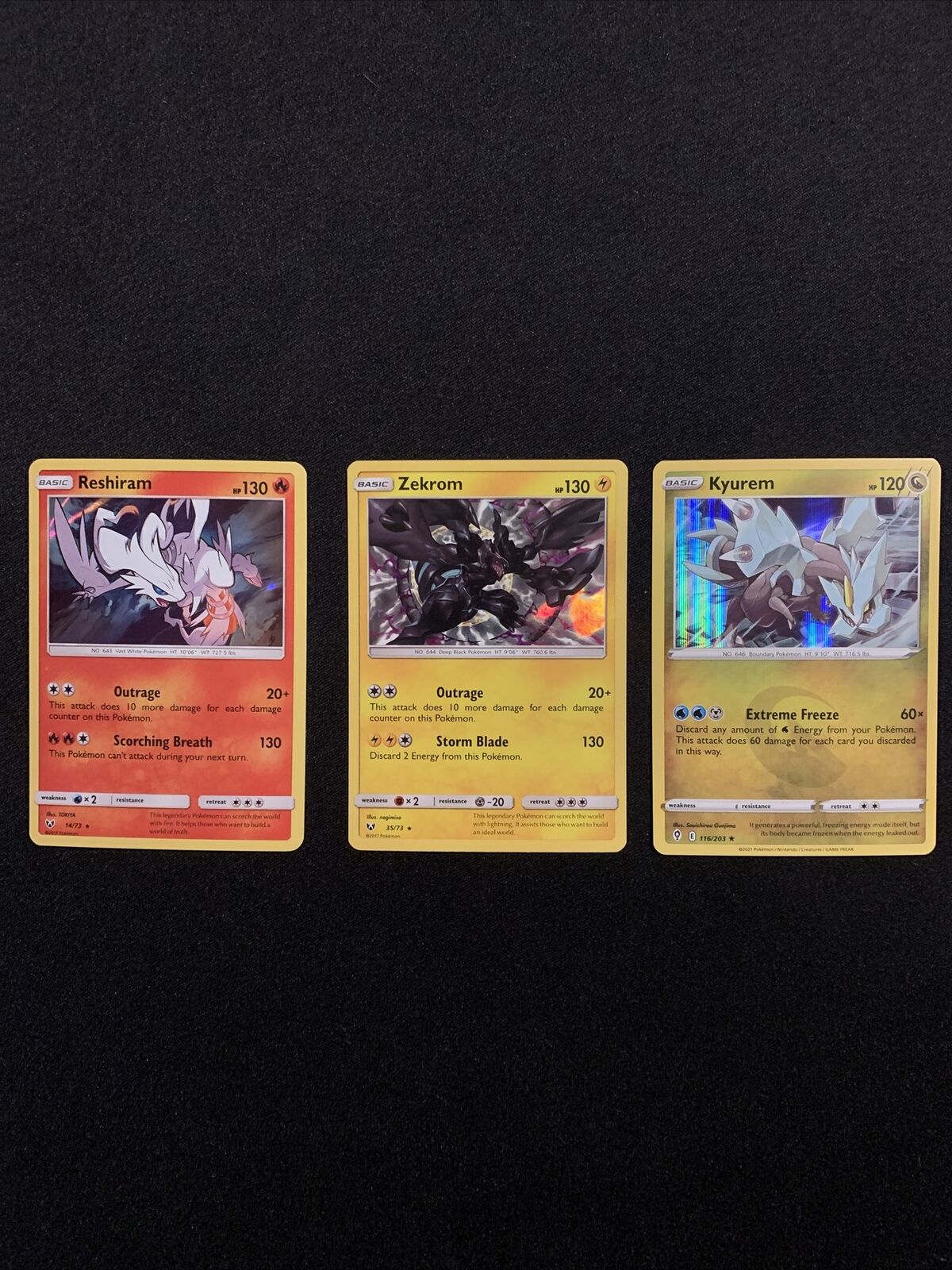 Pokémon Zekrom Basic Holo Card 35/73 2017