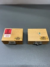 2x Sloan DEKTAK Calibration Standard Wooden Case Protection 3x2