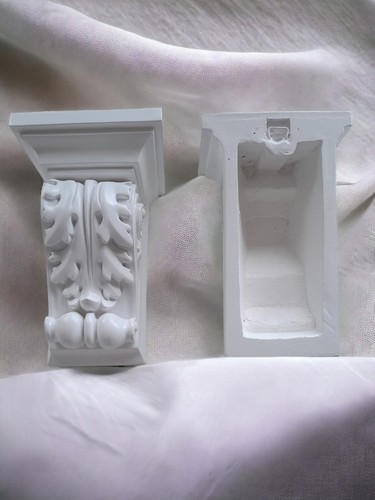 Pair of Plaster Corbels , Ornament ,(2 in total) White Gloss home decor - Picture 6 of 9